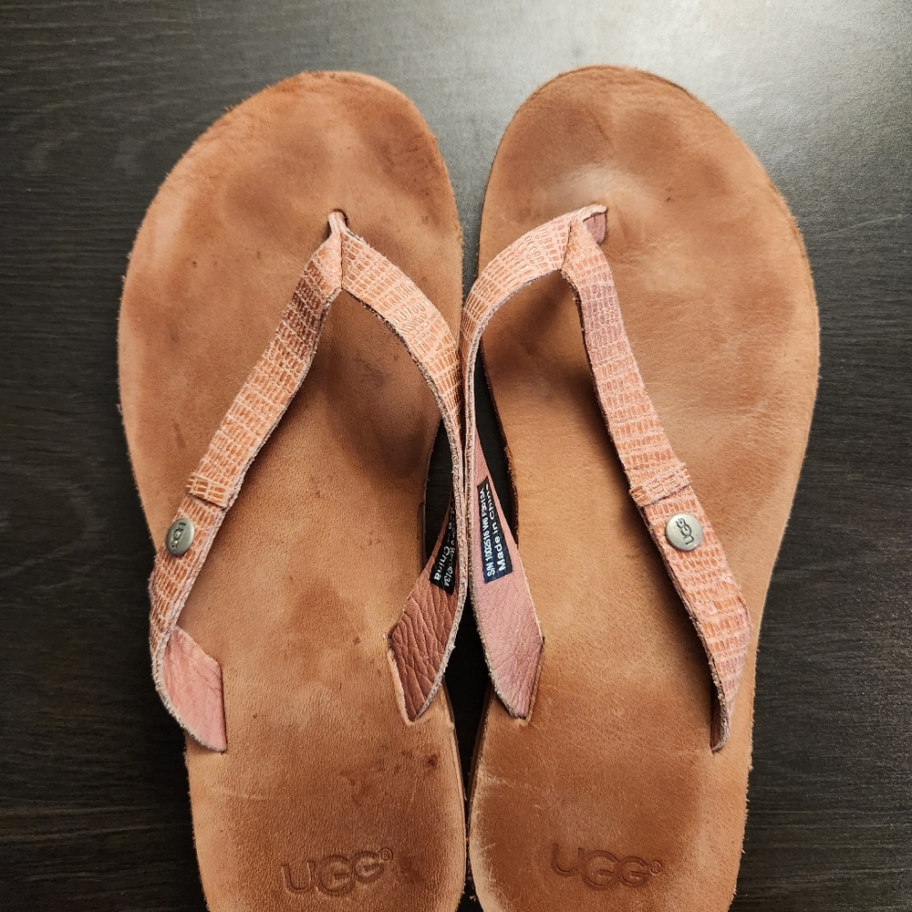 Ugg Australia Flip Flop Sandals Pink Size 6 S/N1002516